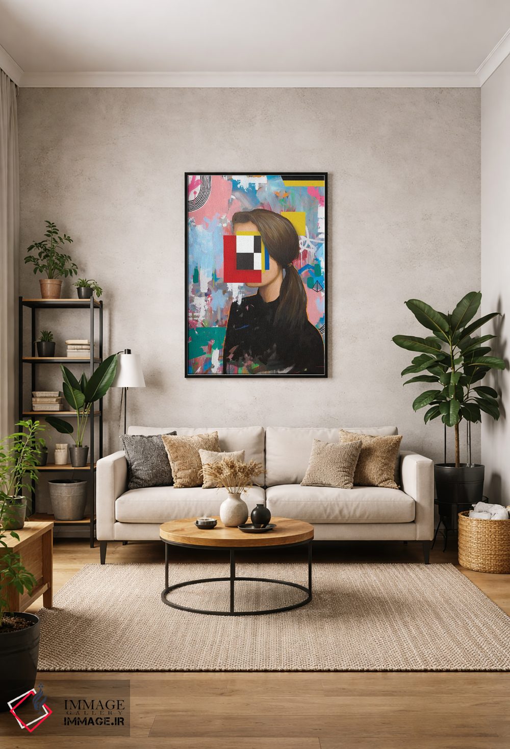 تابلو دکوراتیو دختر ۱ اثر فیموس ون دد - D1B