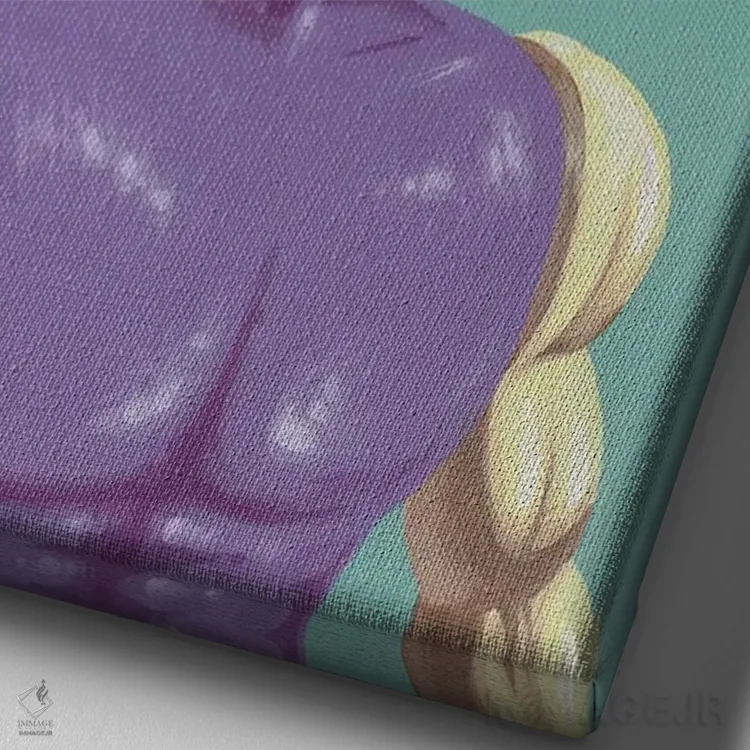 تابلو دکوراتیو ابومنیچر اثر فیموس ون دد - نمای نزدیک بافت بوم