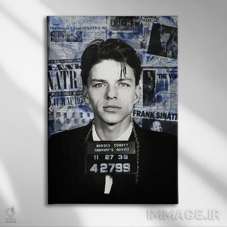 تابلو دکوراتیو فرانک سیناترا اثر فرانک آموروسو - نمای روبهرو روی دیوار