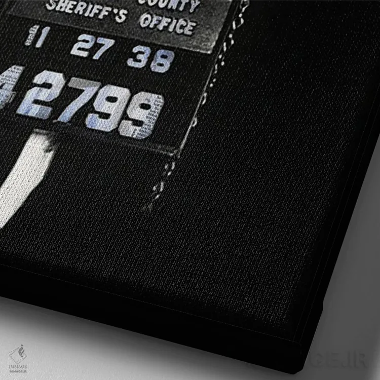 تابلو دکوراتیو فرانک سیناترا اثر فرانک آموروسو - نمای نزدیک بافت بوم