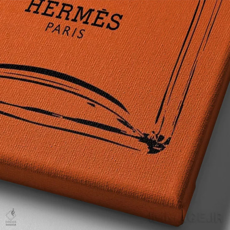 تابلو دکوراتیو هرمس مشکی اثر فرانک آموروسو - نمای نزدیک بافت بوم