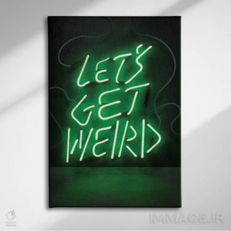 تابلو دکوراتیو بیا عجیب باشیم اثر فرانک آموروسو - نمای روبهرو روی دیوار