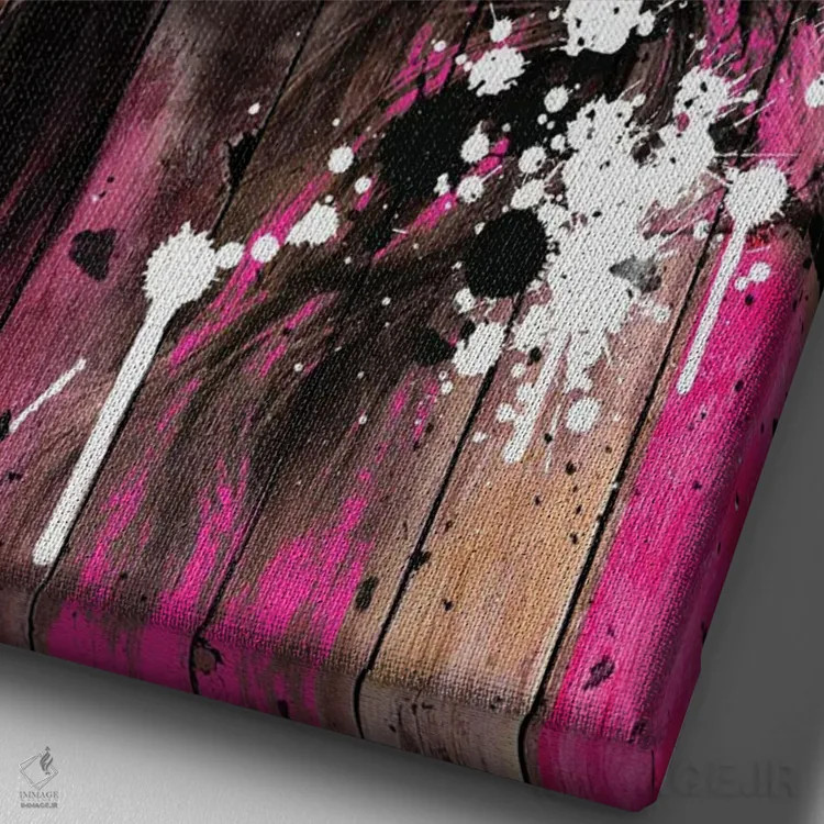 تابلو دکوراتیو کیت ماس وود اثر فرانک آموروسو - نمای نزدیک بافت بوم
