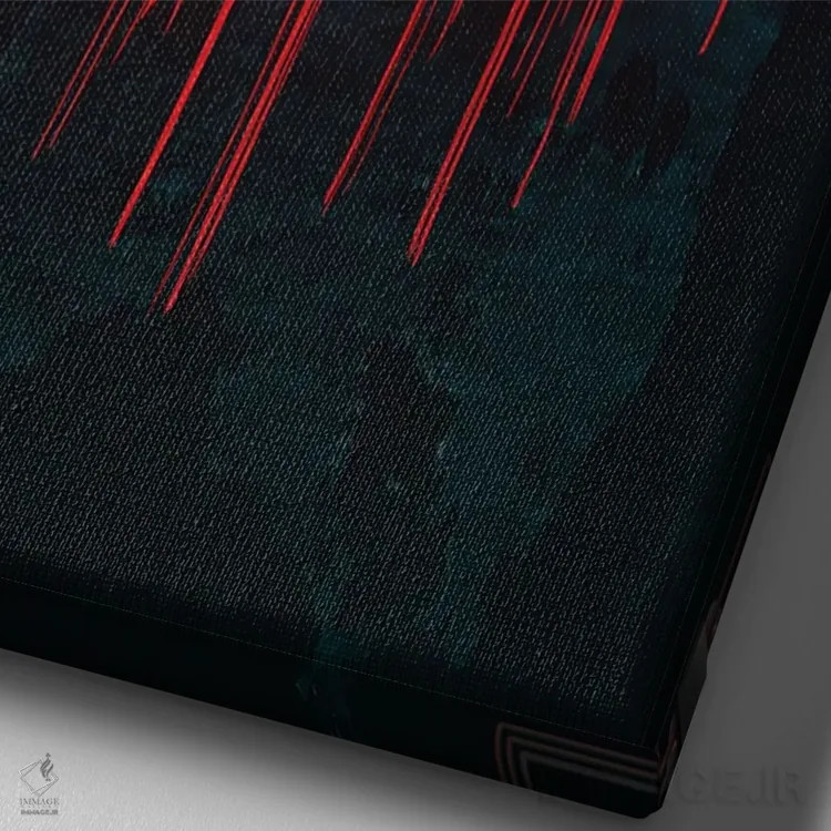 تابلو دکوراتیو لب های LV اثر فرانک آموروسو - نمای نزدیک بافت بوم