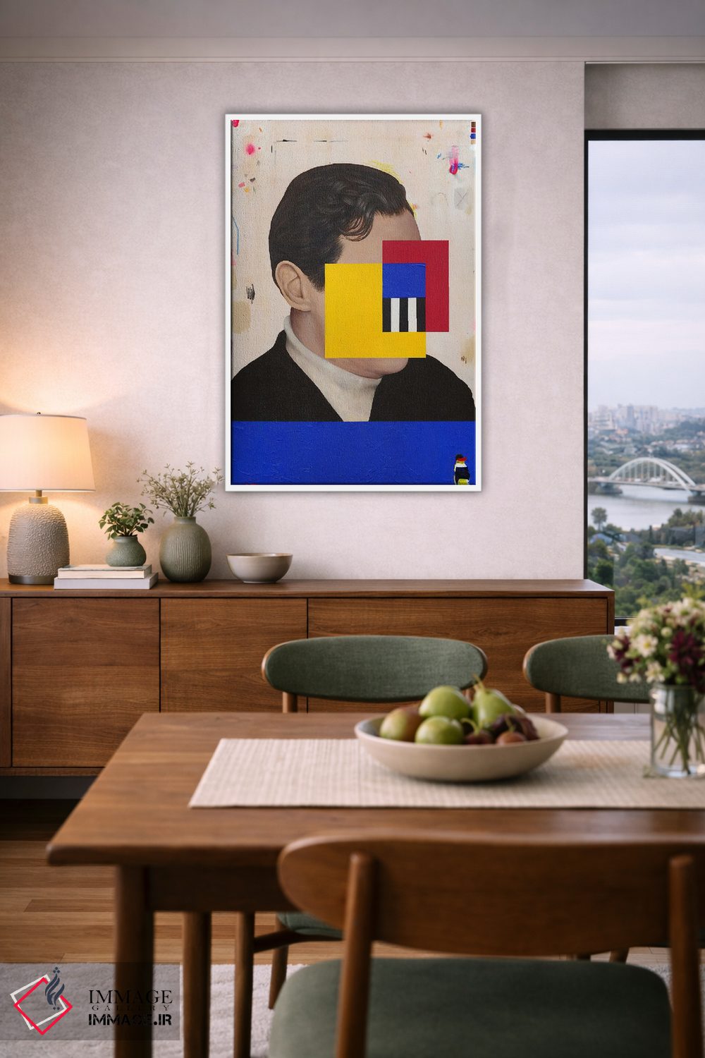 تابلو دکوراتیو در واقع اینجا نیستم اثر فیموس ون دد - D5W