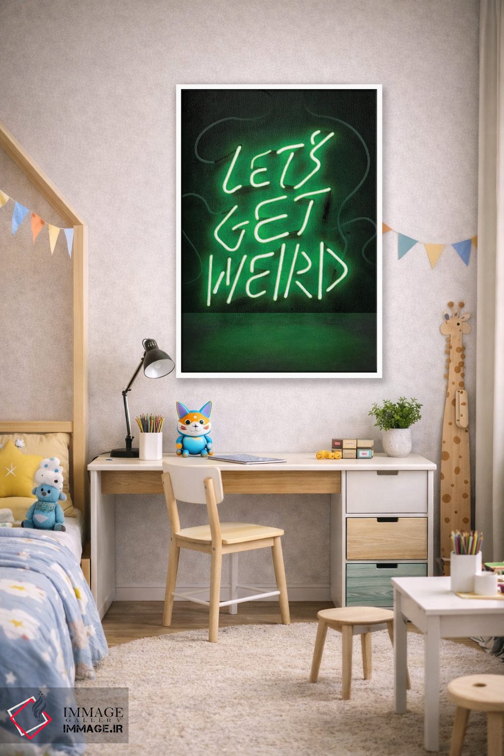 تابلو دکوراتیو بیا عجیب باشیم اثر فرانک آموروسو - D2W