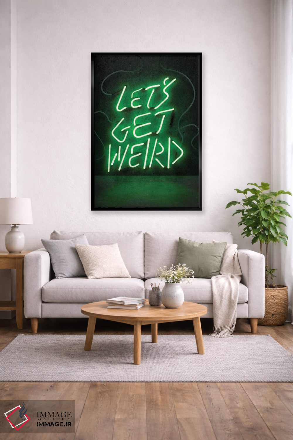 تابلو دکوراتیو بیا عجیب باشیم اثر فرانک آموروسو - D3B