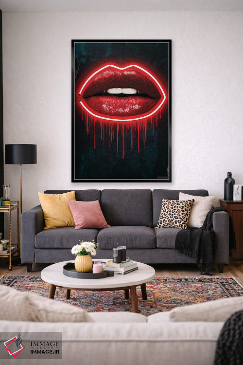 تابلو دکوراتیو لب های LV اثر فرانک آموروسو - D1B