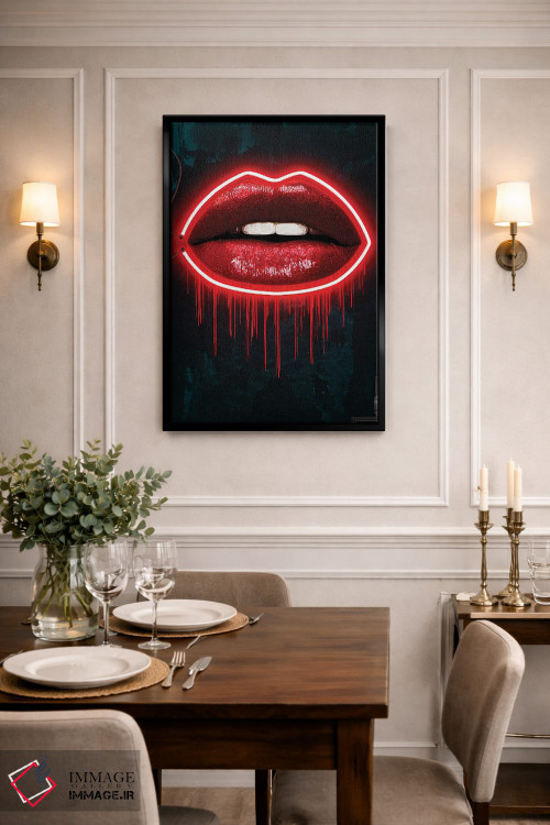 تابلو دکوراتیو لب های LV اثر فرانک آموروسو - D2B