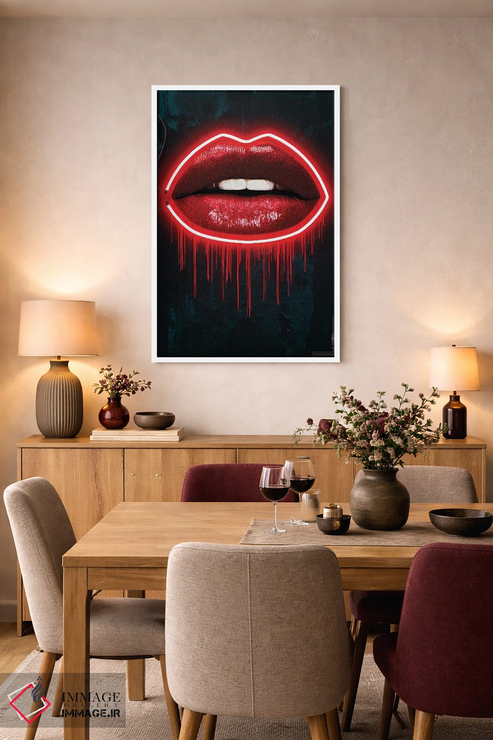 تابلو دکوراتیو لب های LV اثر فرانک آموروسو - D6W