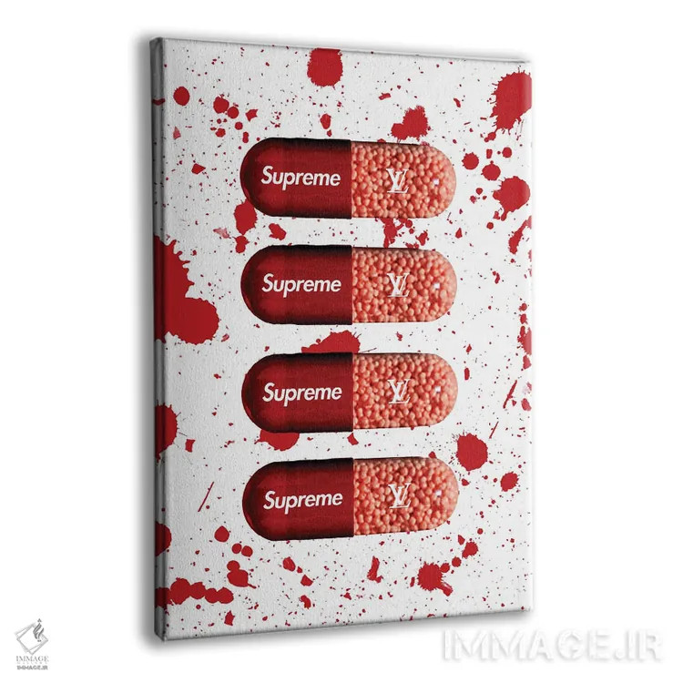 تابلو دکوراتیو قرص سوپریم اثر فرانک آموروسو - نمای پرسپکتیو محصول