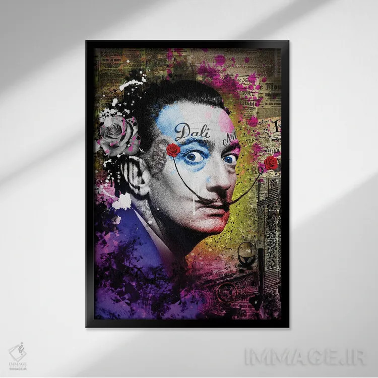 تابلو دکوراتیو دالی اثر فرانک آموروسو - نمای قابدار مشکی