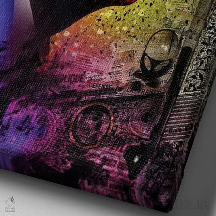 تابلو دکوراتیو دالی اثر فرانک آموروسو - نمای نزدیک بافت بوم