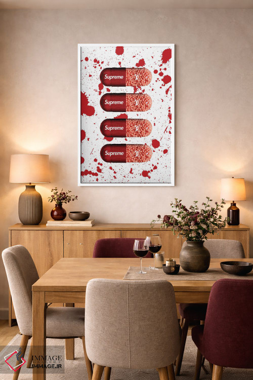 تابلو دکوراتیو قرص سوپریم اثر فرانک آموروسو - D5W