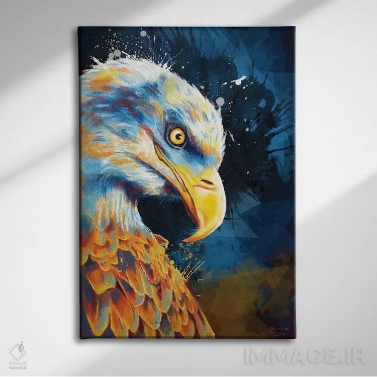 تابلو دکوراتیو چشم عقاب اثر فلو آرت استودیو - نمای روبهرو روی دیوار