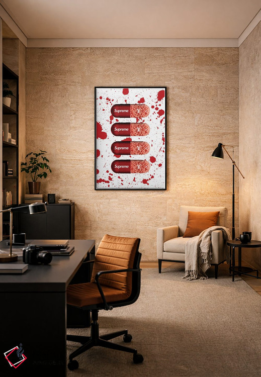 تابلو دکوراتیو قرص سوپریم اثر فرانک آموروسو - D6B