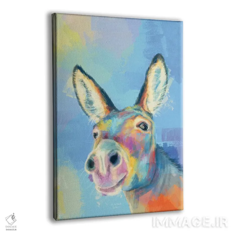 تابلو دکوراتیو الاغ بی خیال اثر فلو آرت استودیو - نمای پرسپکتیو محصول