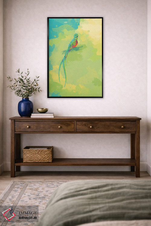 تابلو دکوراتیو کتزال باشکوه اثر فلو آرت استودیو - D5B