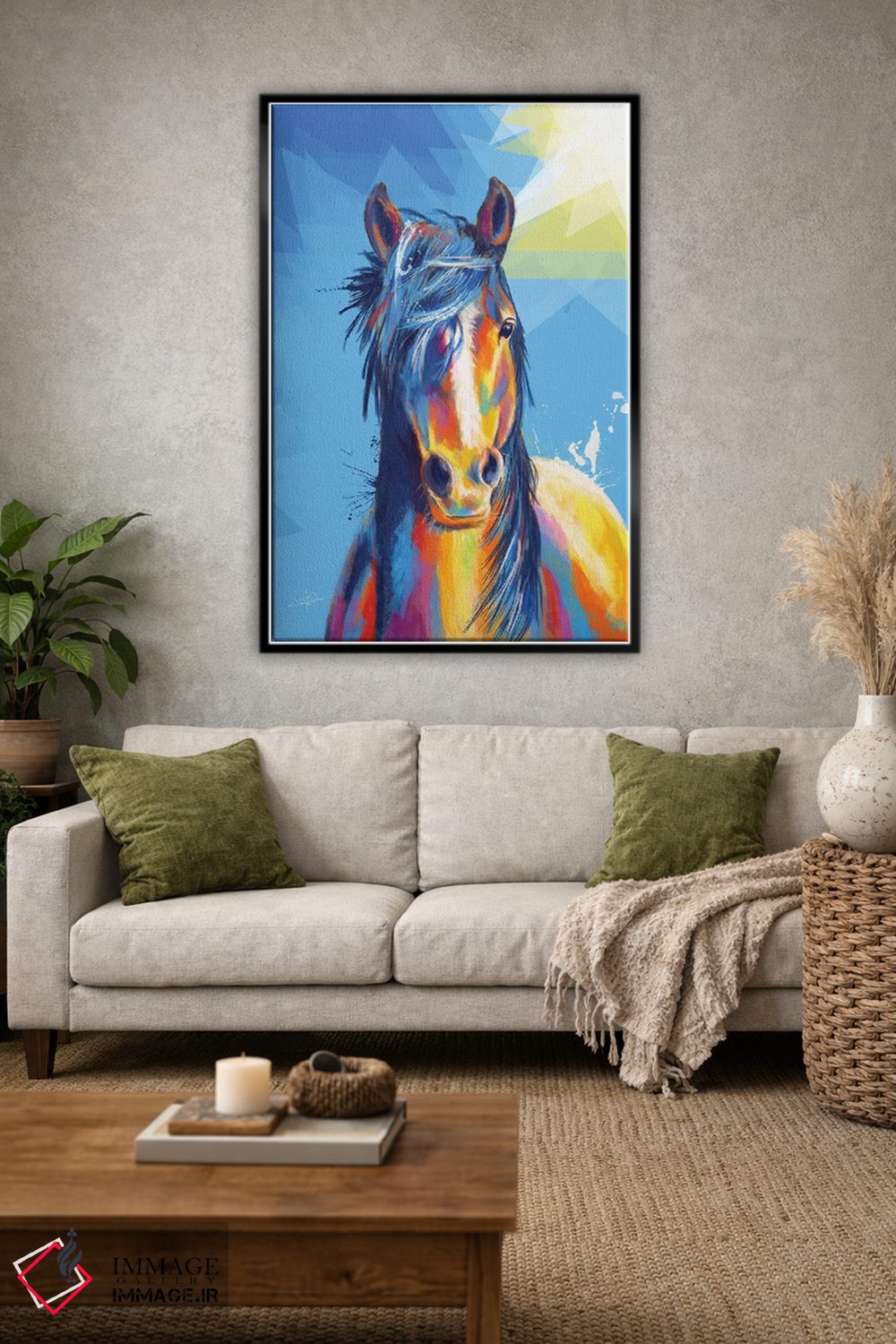 تابلو دکوراتیو زیبایی اسب اثر فلو آرت استودیو - D2B