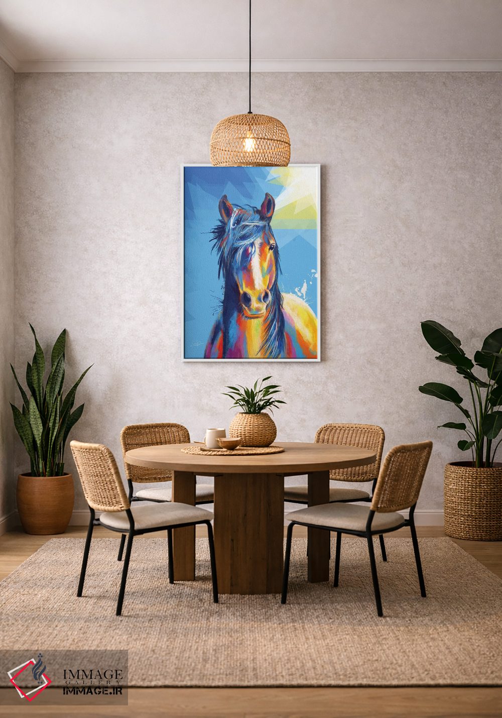 تابلو دکوراتیو زیبایی اسب اثر فلو آرت استودیو - D3W