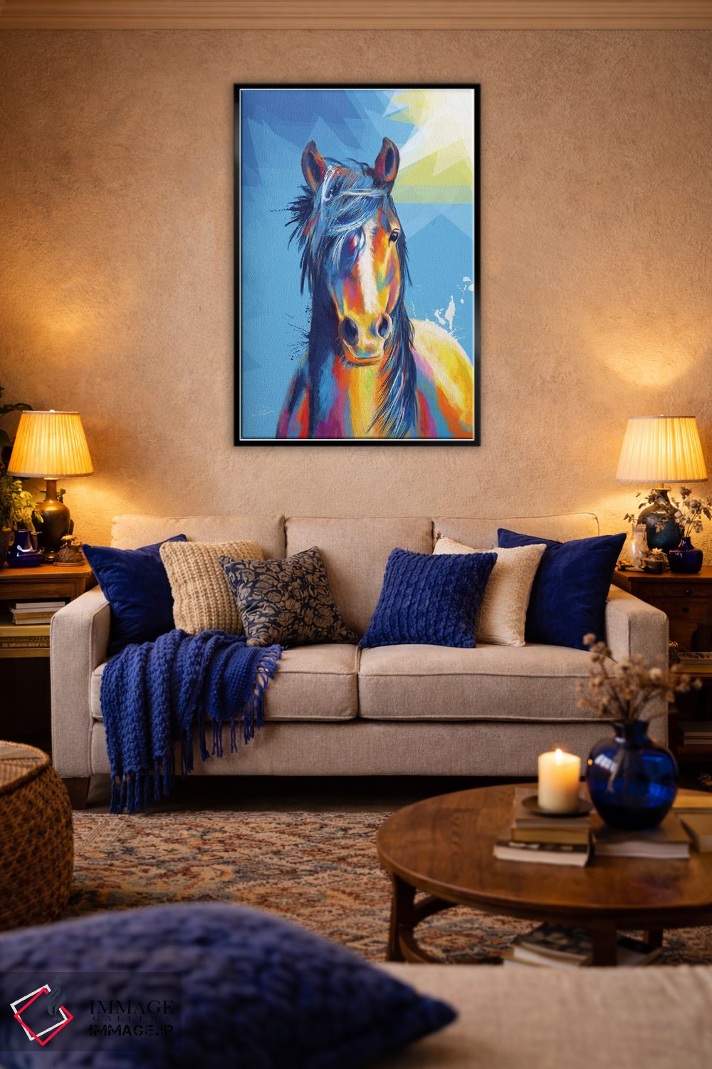 تابلو دکوراتیو زیبایی اسب اثر فلو آرت استودیو - D5B