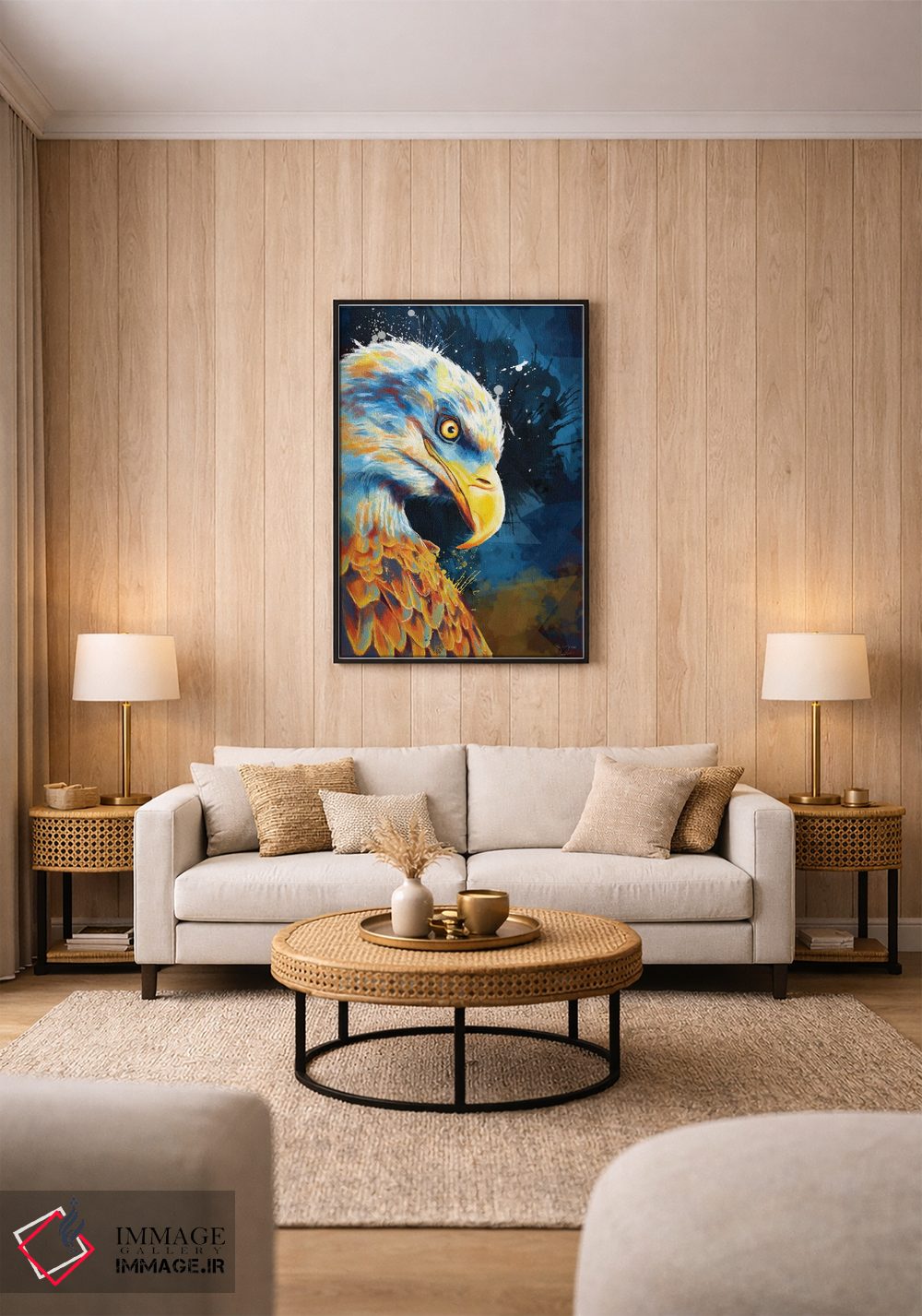 تابلو دکوراتیو چشم عقاب اثر فلو آرت استودیو - D1B