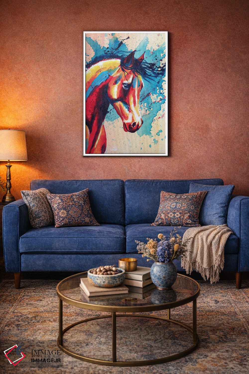 تابلو دکوراتیو پرتره اسب اثر فلو آرت استودیو - D3W