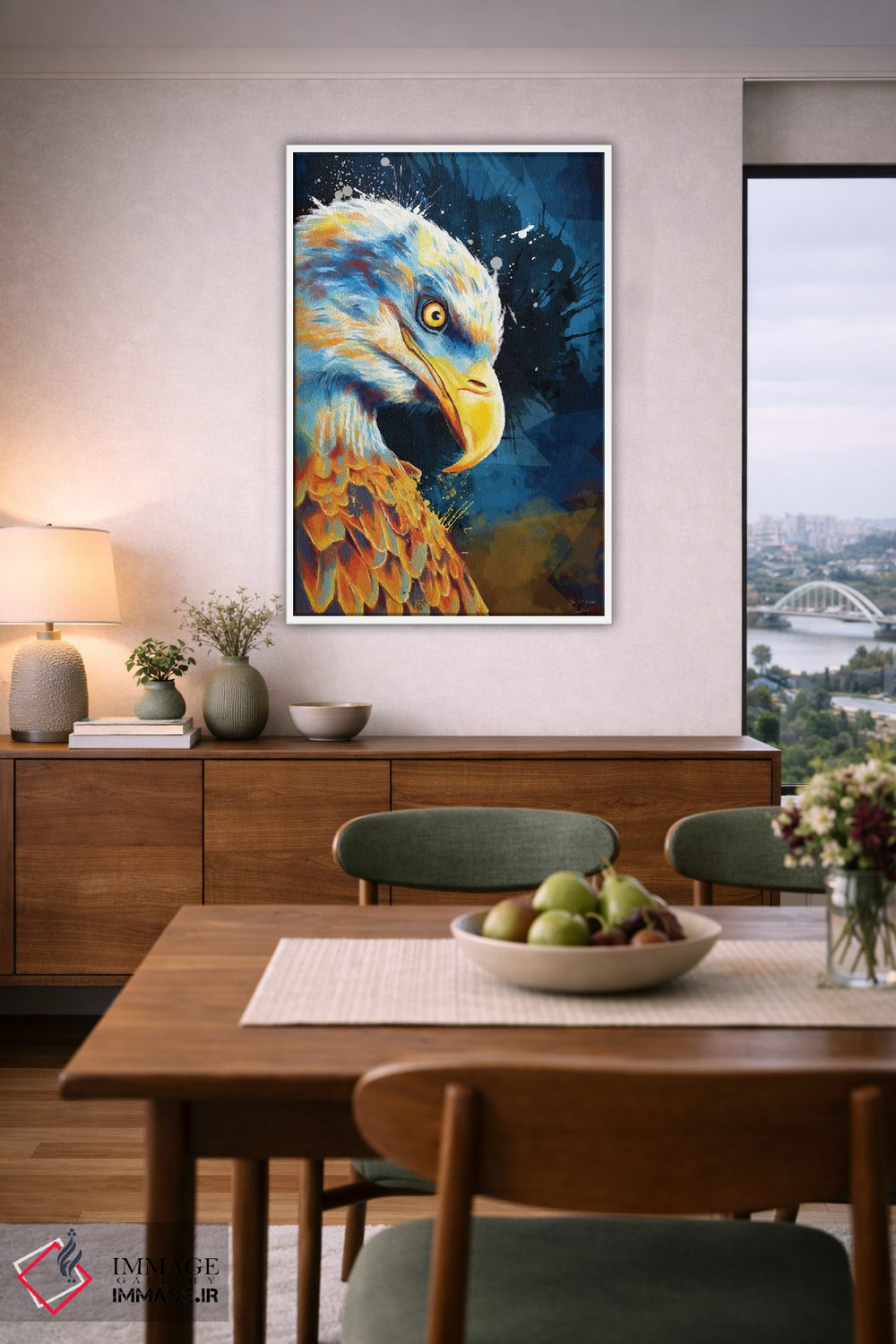 تابلو دکوراتیو چشم عقاب اثر فلو آرت استودیو - D5W