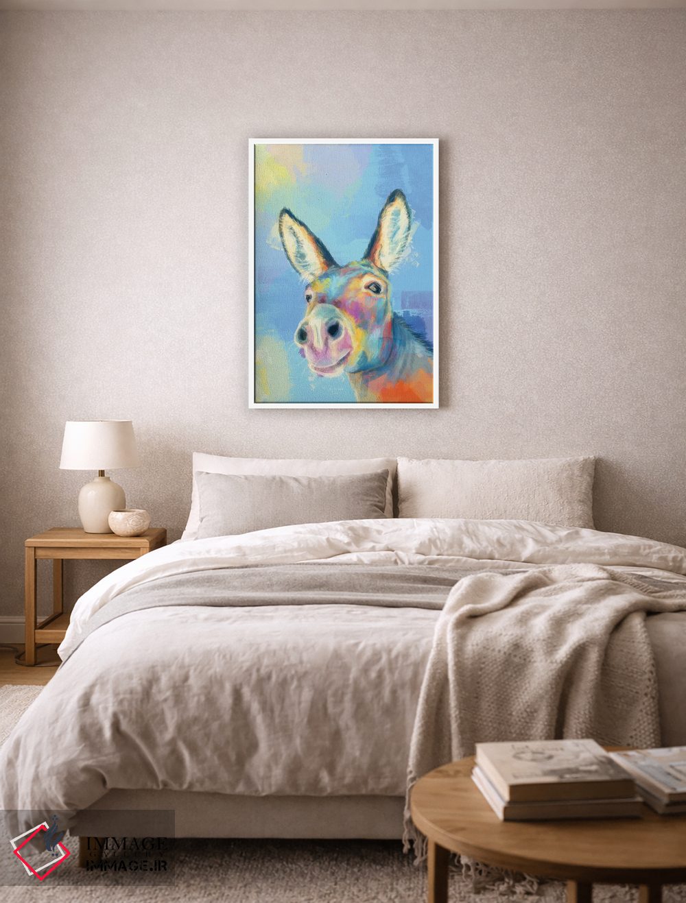 تابلو دکوراتیو الاغ بی خیال اثر فلو آرت استودیو - D4W