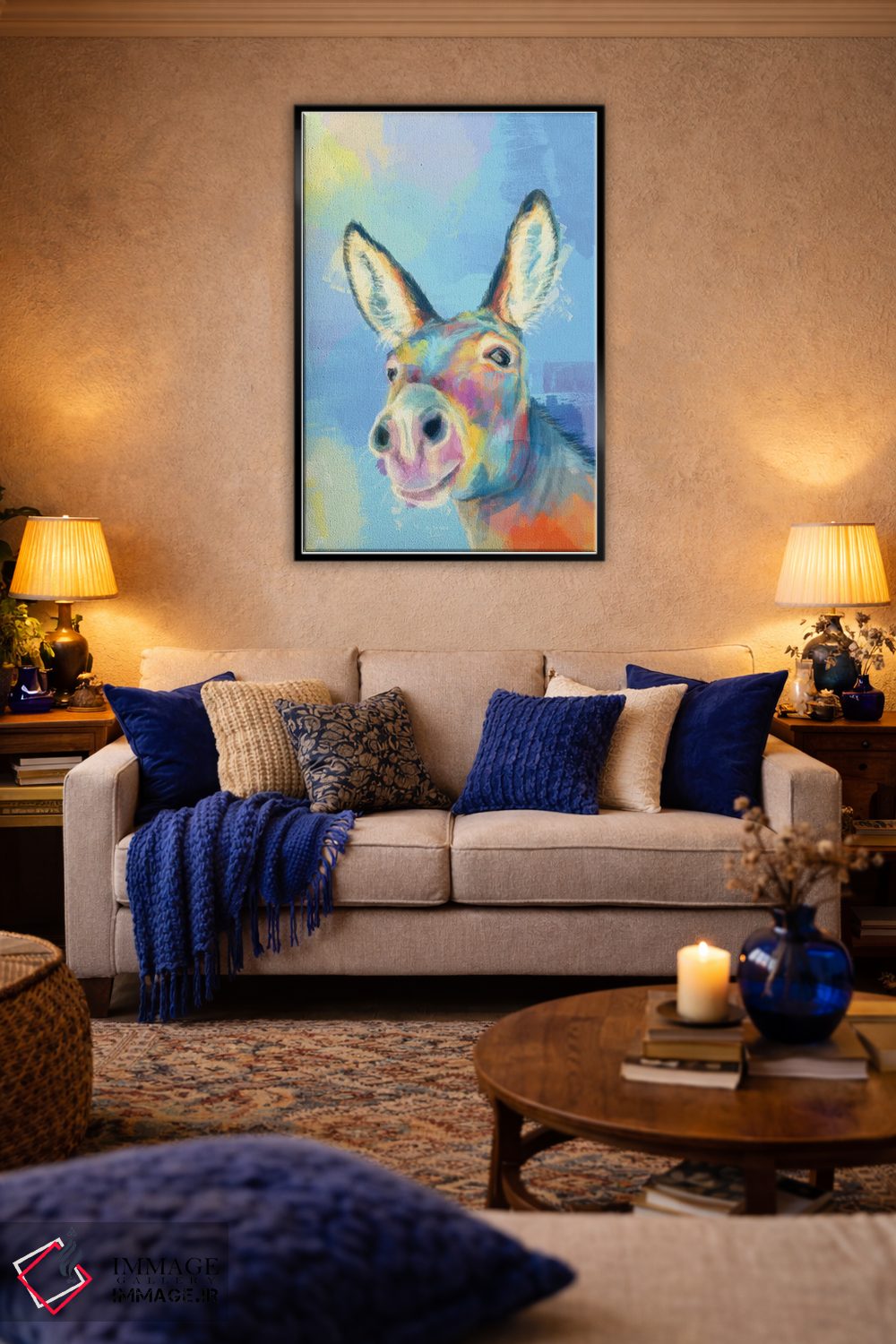 تابلو دکوراتیو الاغ بی خیال اثر فلو آرت استودیو - D3B