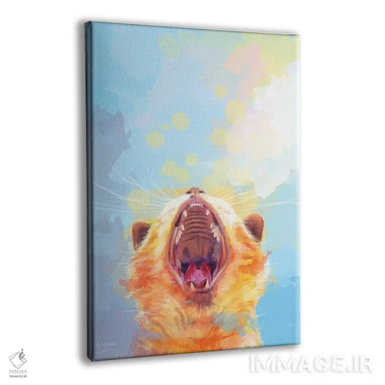 تابلو دکوراتیو بلند شو و بدرخش بچه گربه اثر فلو آرت استودیو - نمای پرسپکتیو محصول