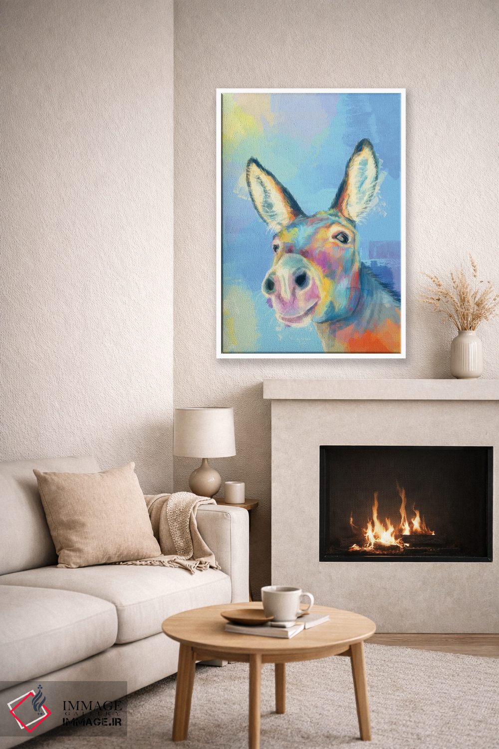 تابلو دکوراتیو الاغ بی خیال اثر فلو آرت استودیو - D6W