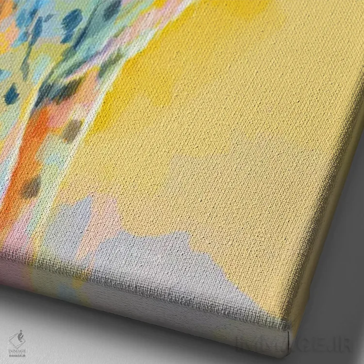 تابلو دکوراتیو یوزپلنگ با ظرافت وحشی اثر فلو آرت استودیو - نمای نزدیک بافت بوم