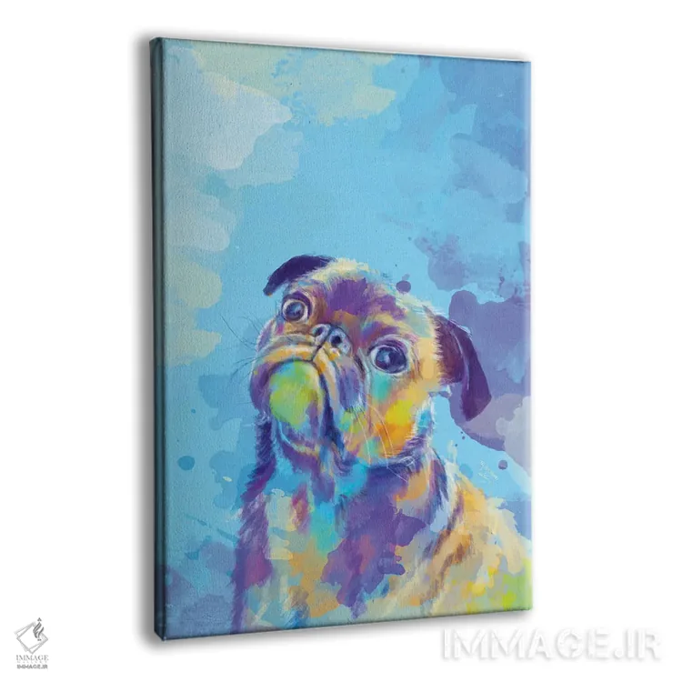 تابلو دکوراتیو پاگ دوست داشتنی اثر فلو آرت استودیو - نمای پرسپکتیو محصول