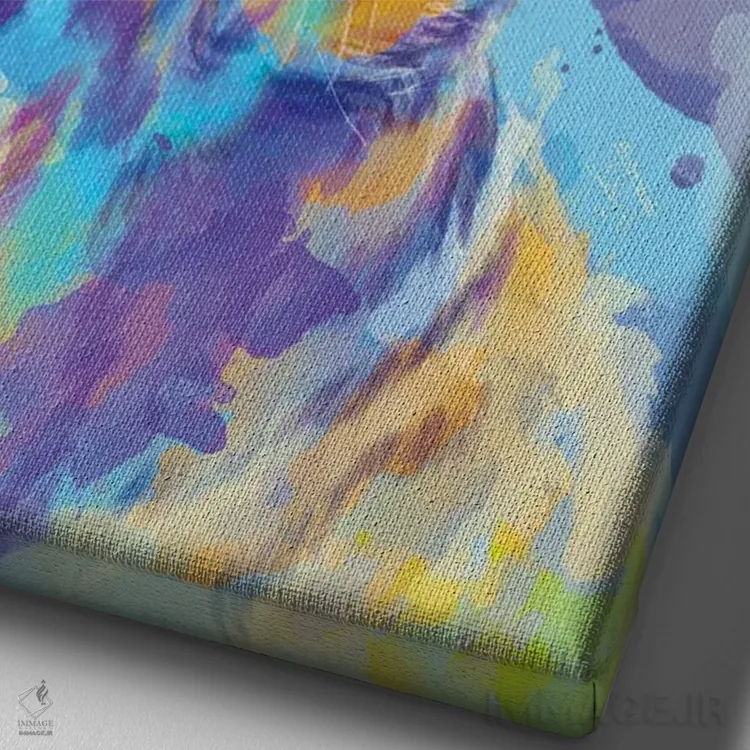 تابلو دکوراتیو پاگ دوست داشتنی اثر فلو آرت استودیو - نمای نزدیک بافت بوم