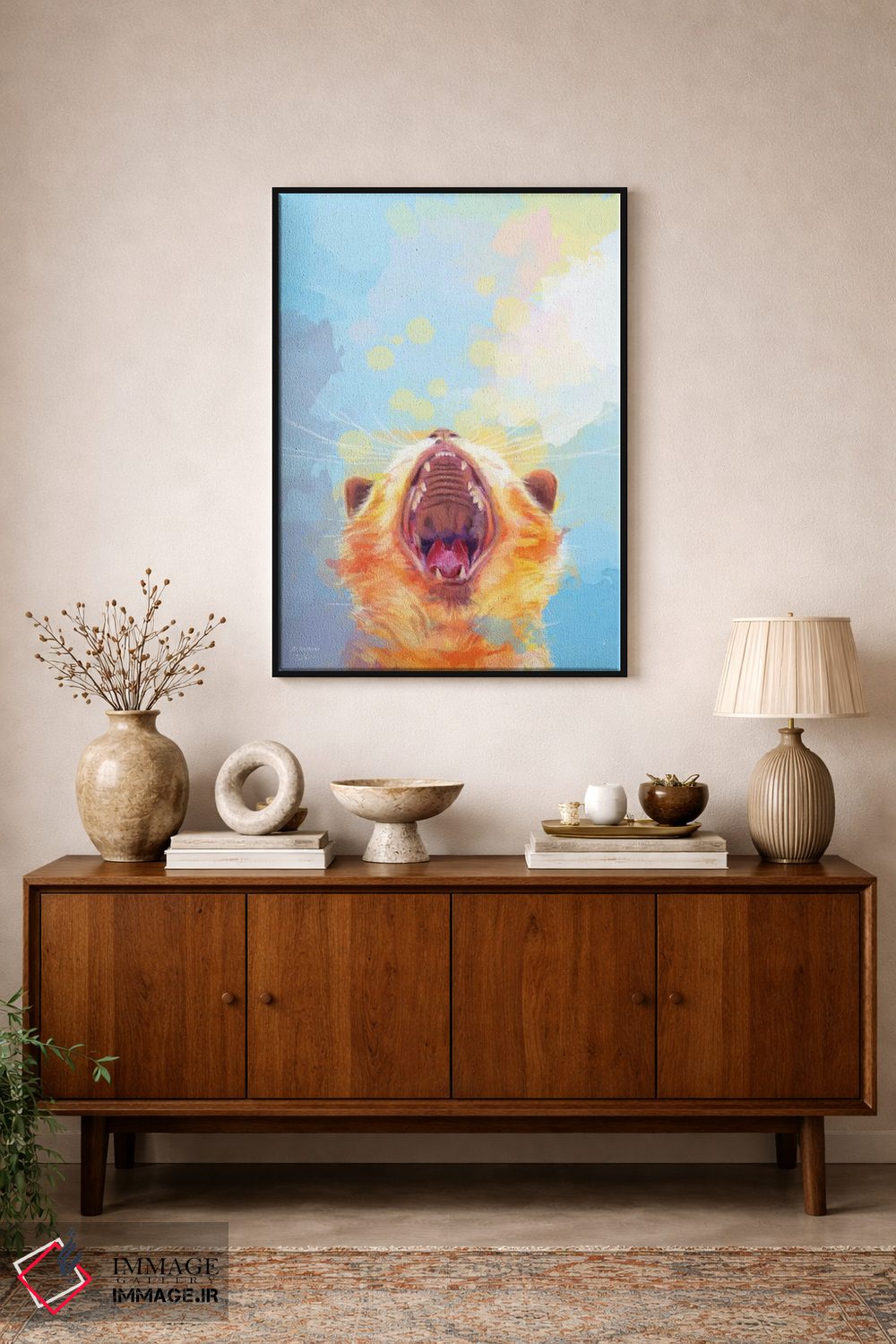 تابلو دکوراتیو بلند شو و بدرخش بچه گربه اثر فلو آرت استودیو - D2B