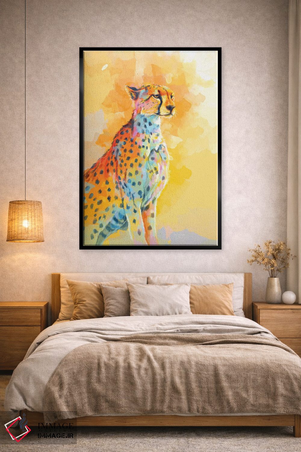 تابلو دکوراتیو یوزپلنگ با ظرافت وحشی اثر فلو آرت استودیو - D2B