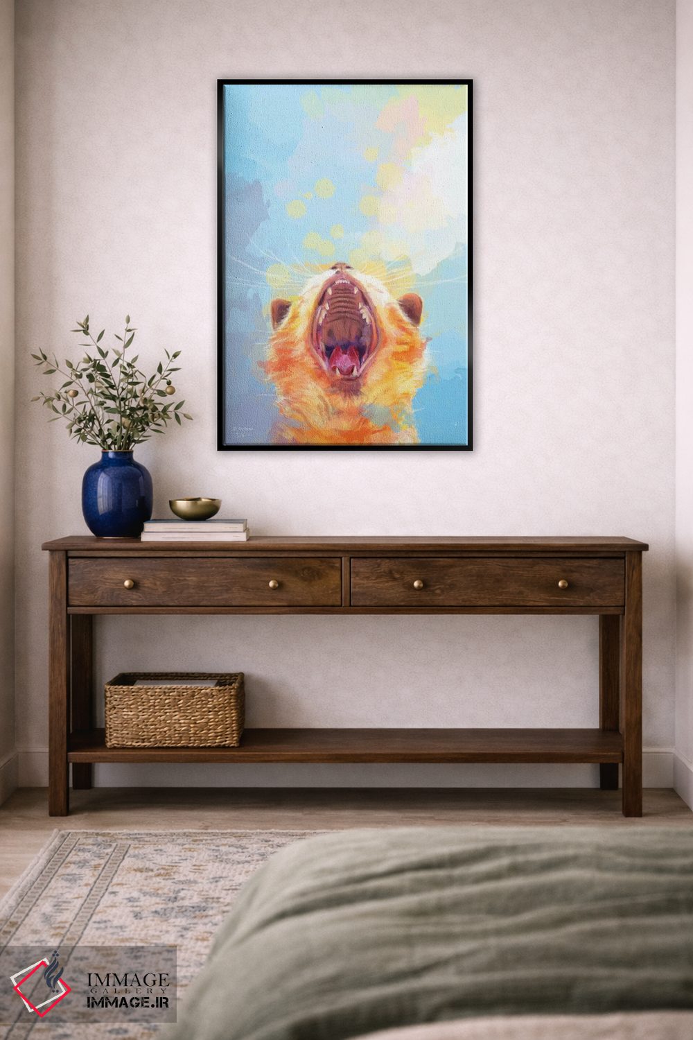 تابلو دکوراتیو بلند شو و بدرخش بچه گربه اثر فلو آرت استودیو - D4B