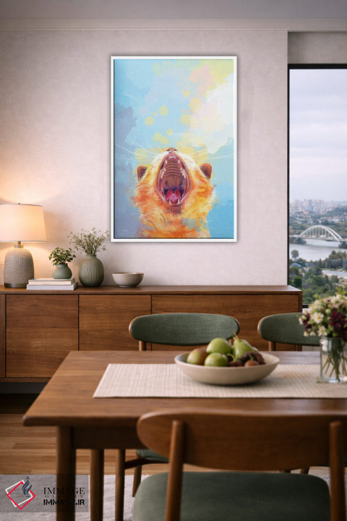 تابلو دکوراتیو بلند شو و بدرخش بچه گربه اثر فلو آرت استودیو - D5W