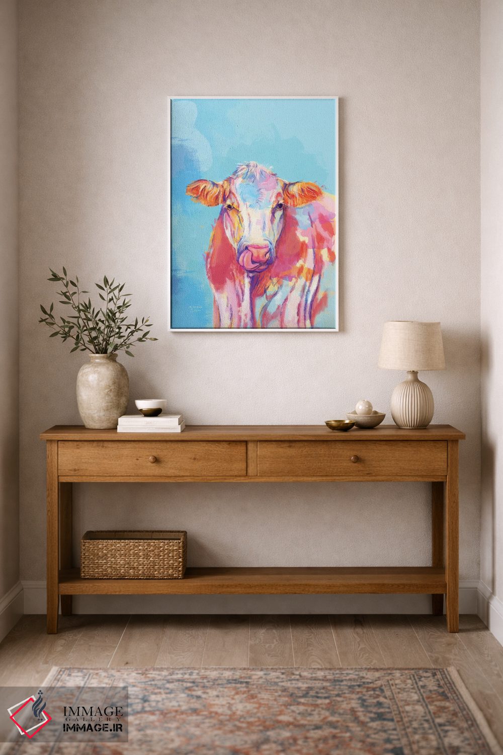 تابلو دکوراتیو گاو خیال پرداز اثر فلو آرت استودیو - D1W