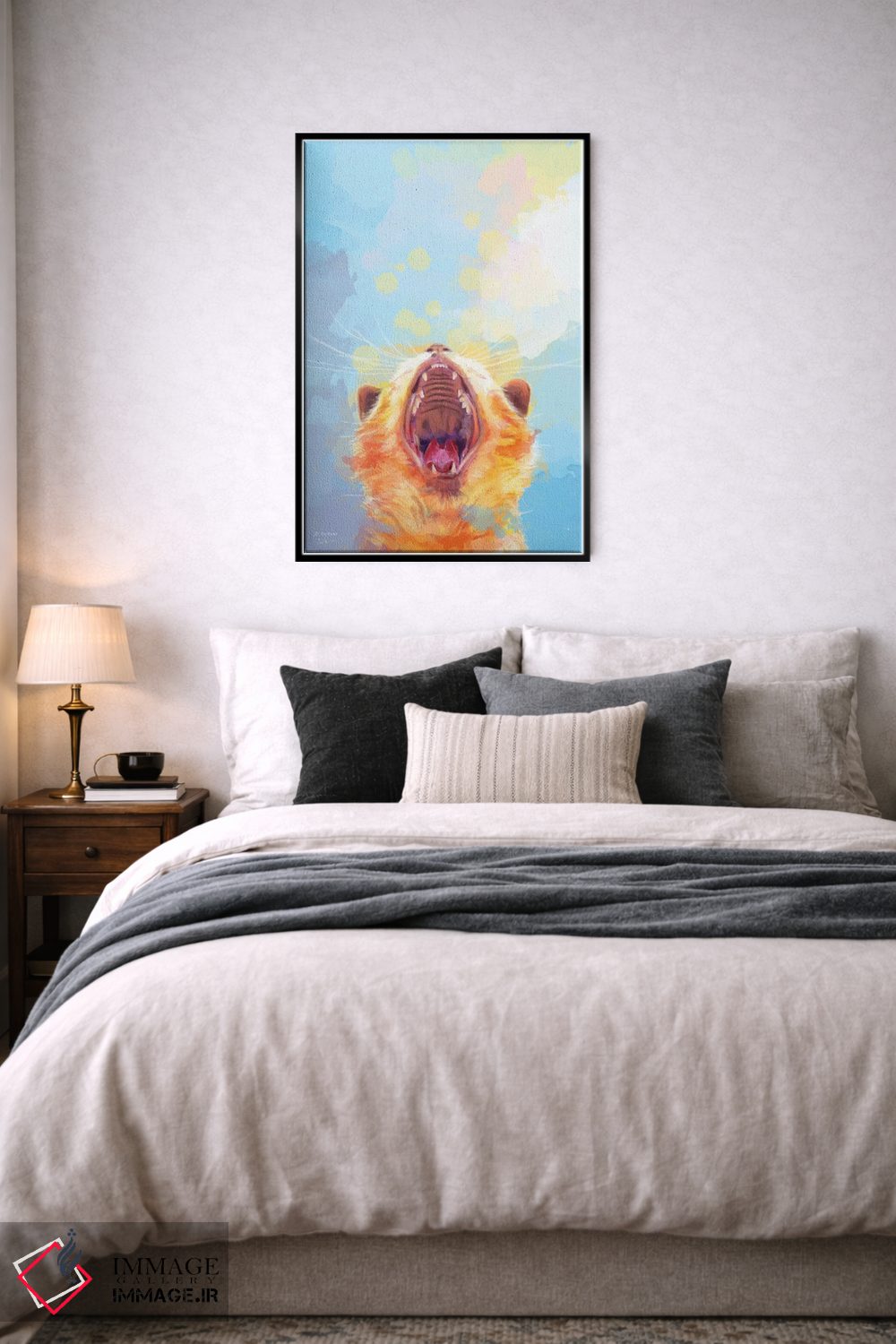 تابلو دکوراتیو بلند شو و بدرخش بچه گربه اثر فلو آرت استودیو - D6B