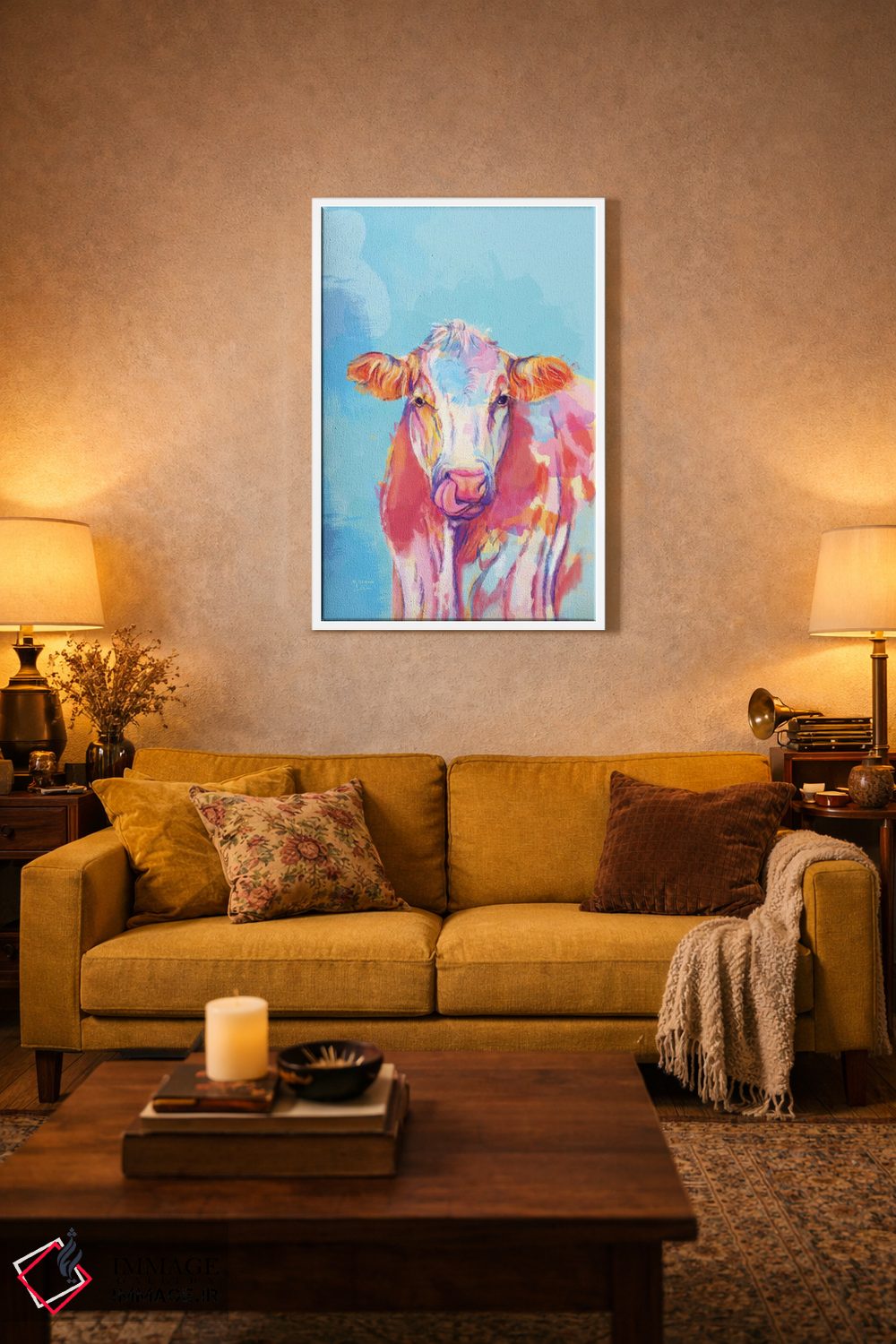 تابلو دکوراتیو گاو خیال پرداز اثر فلو آرت استودیو - D2W
