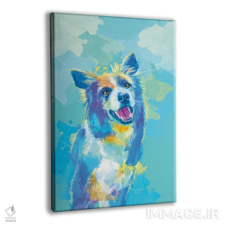 تابلو دکوراتیو پرتره بردر کولی اثر فلو آرت استودیو - نمای پرسپکتیو محصول