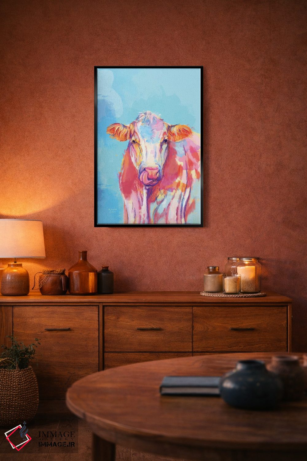 تابلو دکوراتیو گاو خیال پرداز اثر فلو آرت استودیو - D5B