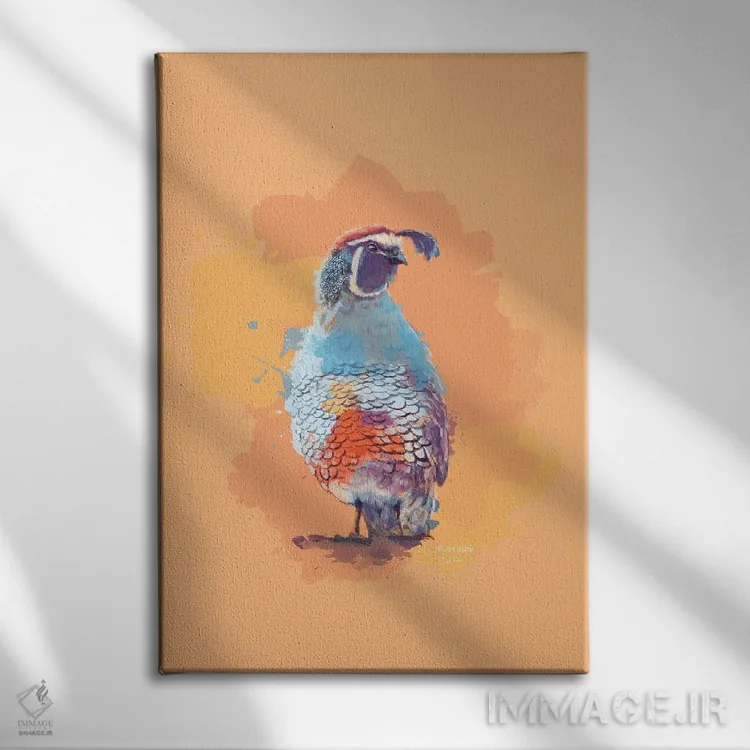 تابلو دکوراتیو سرتاسر بیابان رنگارنگ اثر فلو آرت استودیو - نمای روبهرو روی دیوار