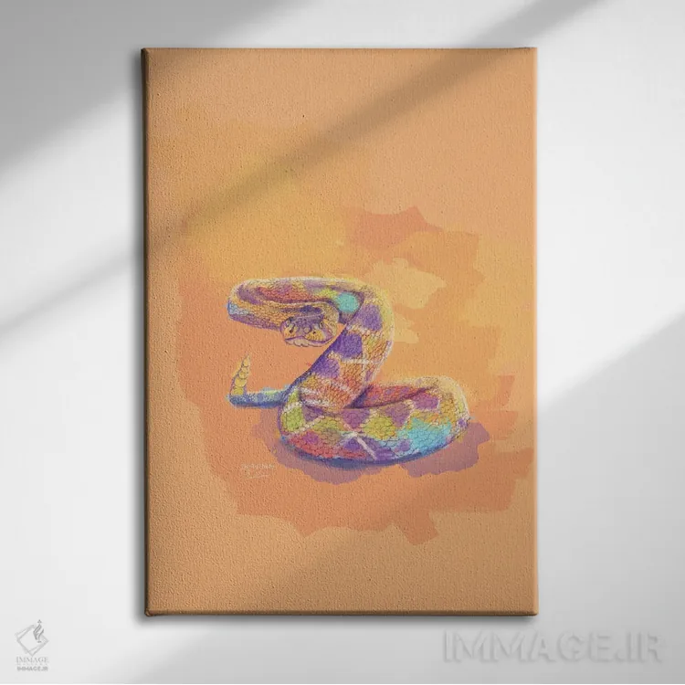 تابلو دکوراتیو پادشاه شن ها اثر فلو آرت استودیو - نمای روبهرو روی دیوار