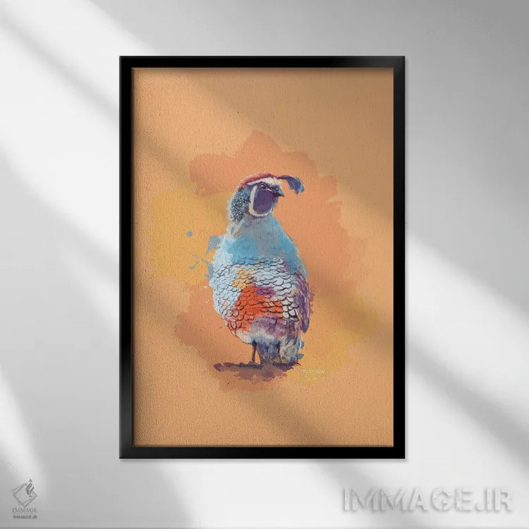 تابلو دکوراتیو سرتاسر بیابان رنگارنگ اثر فلو آرت استودیو - نمای قابدار مشکی