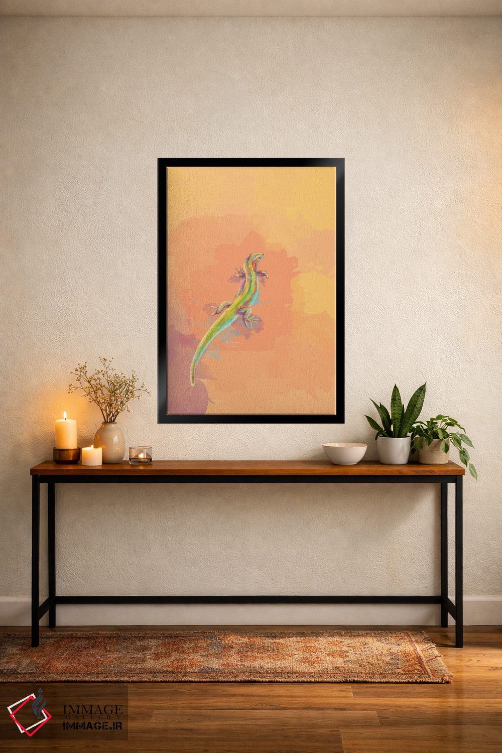 تابلو دکوراتیو رنگ های کویر اثر فلو آرت استودیو - D6B