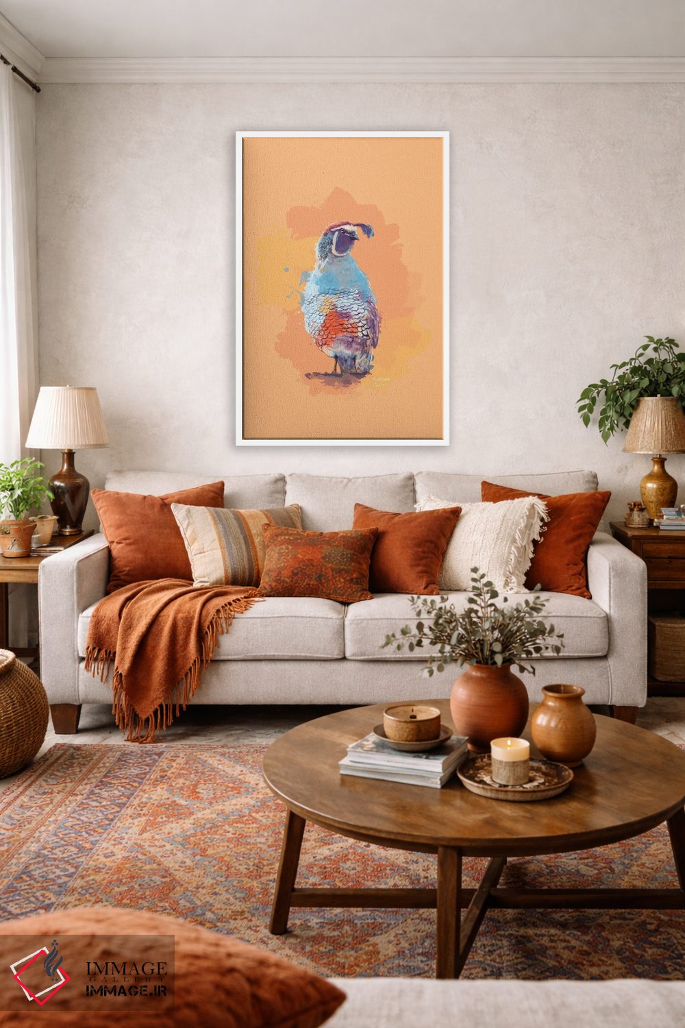 تابلو دکوراتیو سرتاسر بیابان رنگارنگ اثر فلو آرت استودیو - D2W