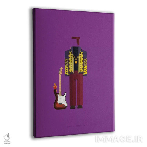 تابلو دکوراتیو جیمی هندریکس اثر فرد بیرچال - نمای پرسپکتیو محصول
